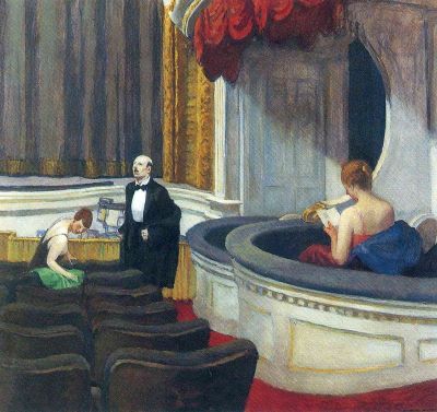art oil painting reproduction of  Hopper Two On The Aisle museum quality handmade