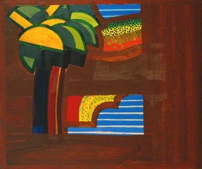art oil painting reproduction of  Howard Hodgkin In A Hotel Garden 1974 museum quality handmade