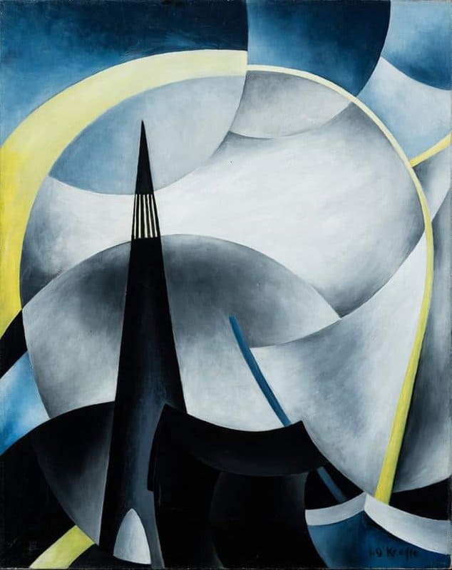 Ida Ten Eyck O Keeffe Variation On A Lighthouse Theme V C. 1931-32 museum quality