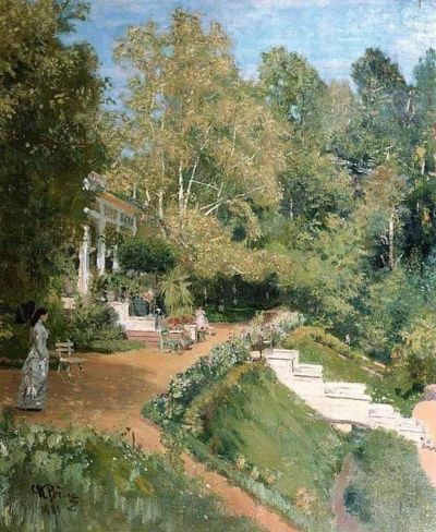 art oil painting reproduction of  Ilya Repin Summer Day In Abramtsevo 1880 museum quality handmade