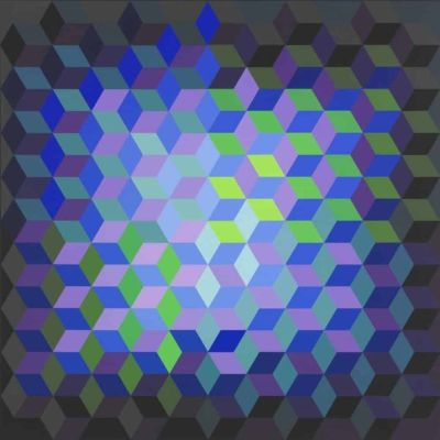 art oil painting reproduction of  Vasarely - Ion 11 By Victor Vasarely museum quality handmade