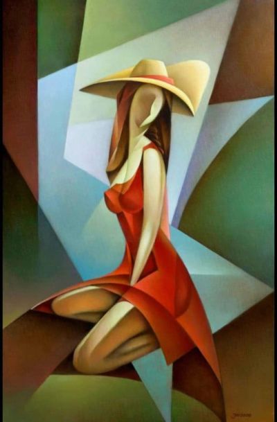 art oil painting reproduction of  Isaac Feldman Yellow Hat museum quality handmade
