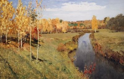 art oil painting reproduction of  Isaac Levitan Golden Autumn 1895 museum quality handmade