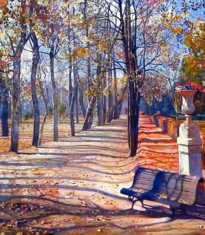 art oil painting reproduction of  Isaak Brodsky Park In Autumn museum quality handmade