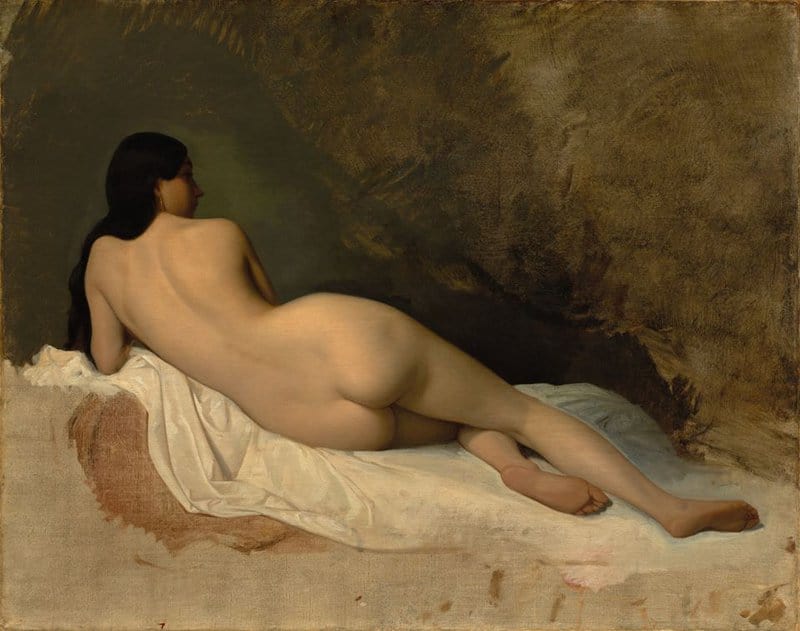 Isidore Pils Study Of A Reclining Nude C. 1841 museum quality