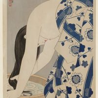 It Shinsui Washing The Hair 1952 Hand Painted Reproduction