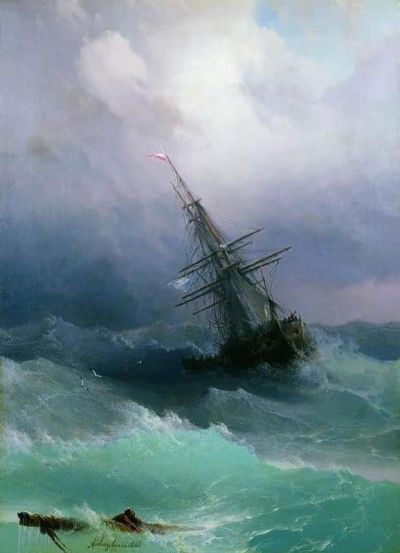 art oil painting reproduction of  Ivan Aivazovsky Storm museum quality handmade