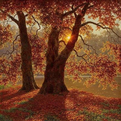 art oil painting reproduction of  Ivan Fedorovich Choultse - Evening In Autumn museum quality handmade