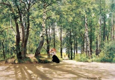 art oil painting reproduction of  Ivan Ivanovich Shishkin Near The Dacha 1894 museum quality handmade