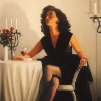 Jack Vettriano Table For One Hand Painted Reproduction