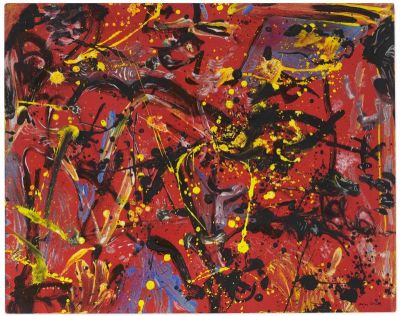 art oil painting reproduction of  Jackson Pollock Red Composition 1946  hand painted reproduction museum quality handmade