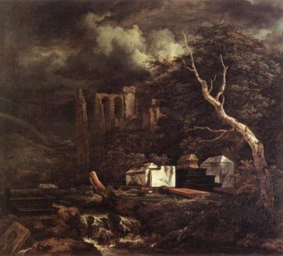 art oil painting reproduction of  Jacob Isaacksz Van Ruisdael The Jewish Cemetery museum quality handmade