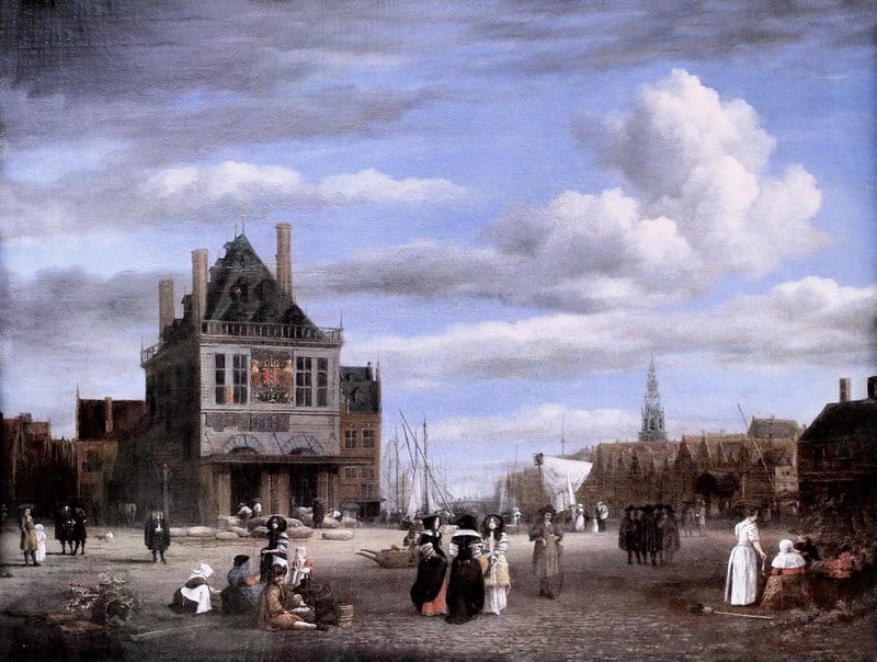 Jacob Van Ruisdael The Dam Square In Amsterdam Ca. 1670 museum quality