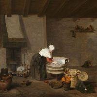 Jacob Vrel Interior With A Woman Doing The Laundry 1650