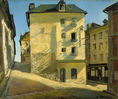 art oil painting reproduction of  James Proudfoot Sun On A House Dieppe museum quality handmade