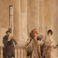 James Tissot Foreign Visitors At The Louvre Visiteurs Trangers Au Louvre C. 1883