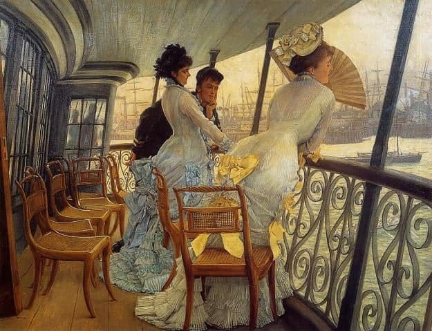 James Tissot The Gallery Of The Hms Calcutta Portsmouth C. 1876 museum quality