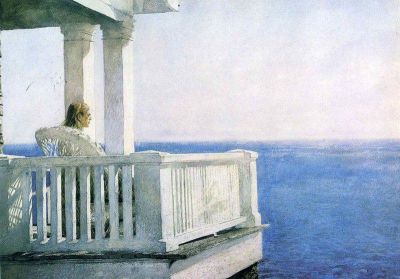 art oil painting reproduction of  Jamie Wyeth Balcony 1978 museum quality handmade
