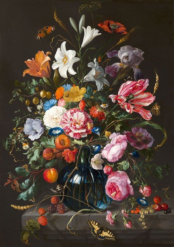 Jan Davidsz De Heem Vase Of Flowers Ca. 1670 museum quality
