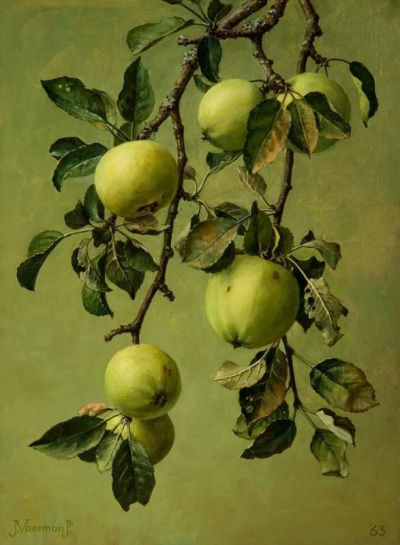 art oil painting reproduction of  Jan Voerman Jr Apples 1963 museum quality handmade