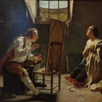 Jean-alphonse Roehn Le Peintre Et Son Modele