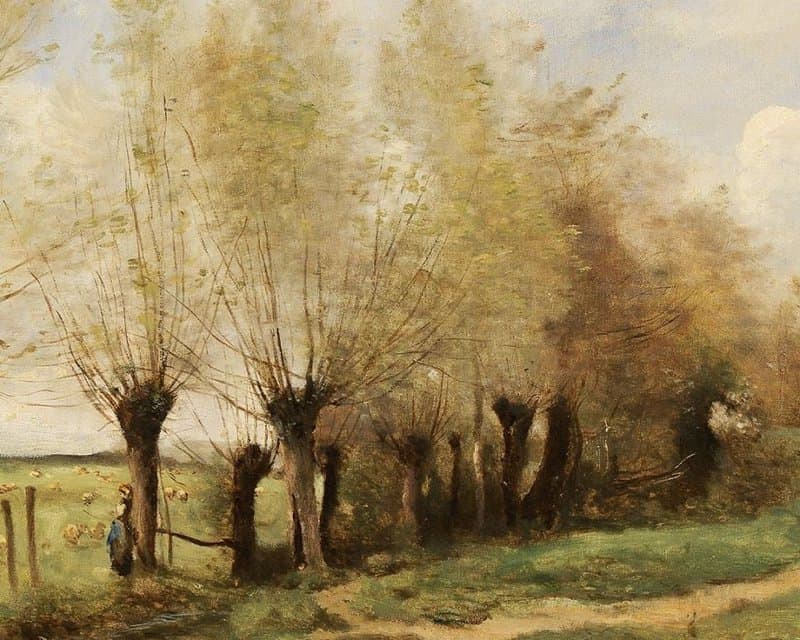 Jean-baptiste Camille Corot The Willow Grove 1870 museum quality