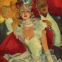 Jean-gabriel Domergue Couple At The Opera 1935 Hand Painted Reproduction