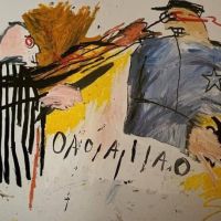 Jean-michel Basquiat Sheriff 1981 Hand Painted Reproduction