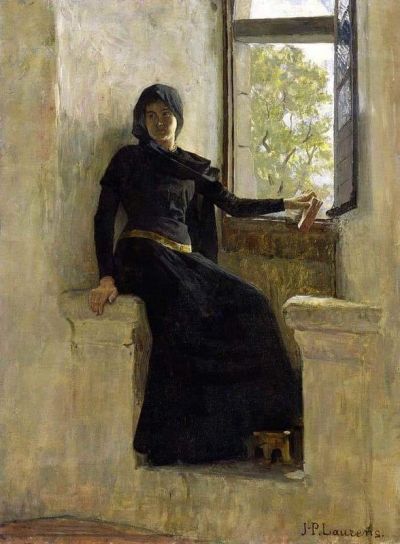 art oil painting reproduction of  Jean-pierre Laurens Waiting museum quality handmade