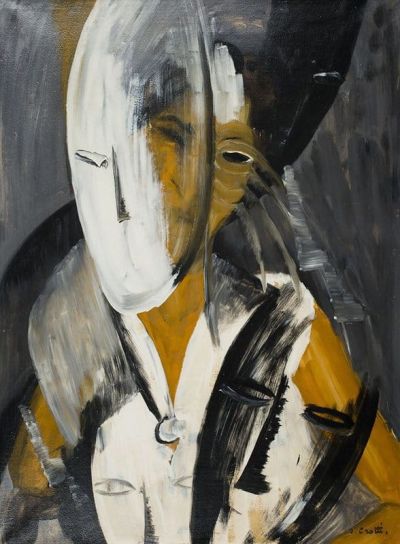 art oil painting reproduction of  Jean Crotti Faces 1932 museum quality handmade