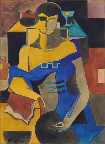 art oil painting reproduction of  Jean Metzinger Etude Pour La Femme En Bleu museum quality handmade