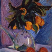 Jean Puy Still Life Bouquet Of Oranges In A Pitcher Or Collioure 1913