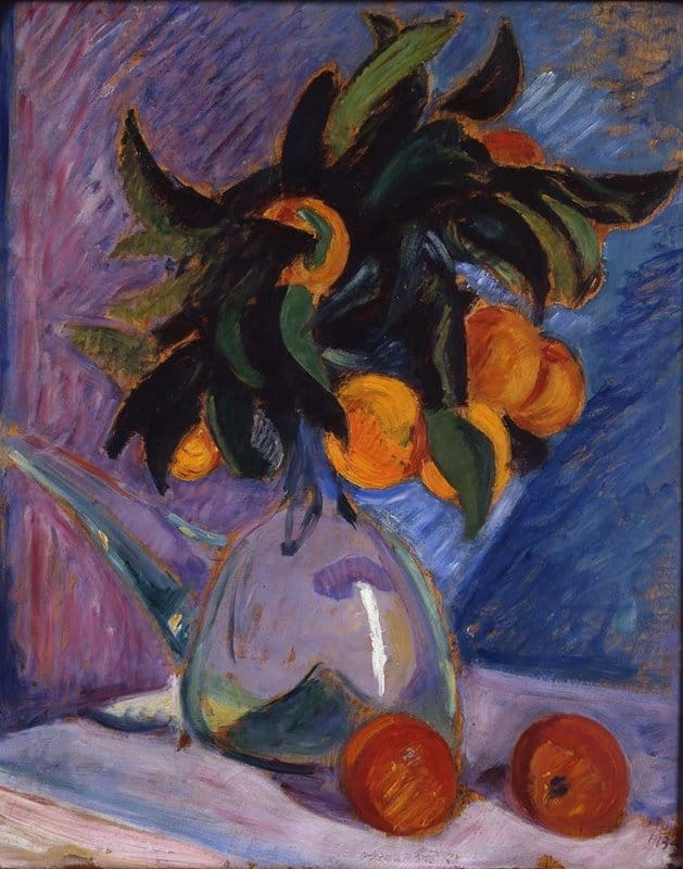 Jean Puy Still Life Bouquet Of Oranges In A Pitcher Or Collioure 1913 museum quality