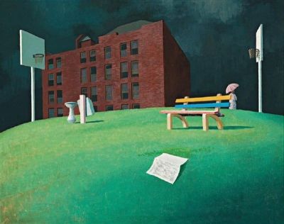 art oil painting reproduction of  Jeffrey Smart The Park 1960 museum quality handmade