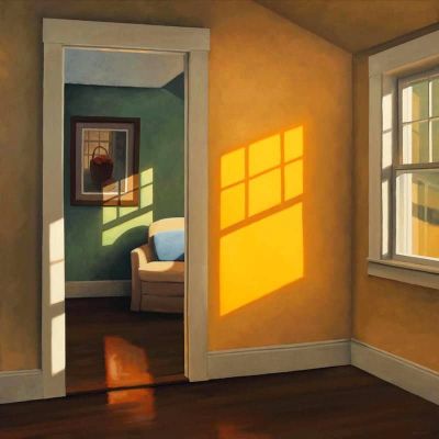 art oil painting reproduction of  Jim Holland Green Room museum quality handmade