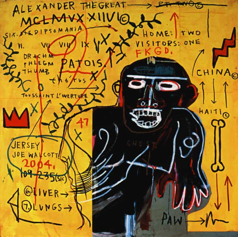 Jm Basquiat All Colored Cast Part Iii 1982 museum quality