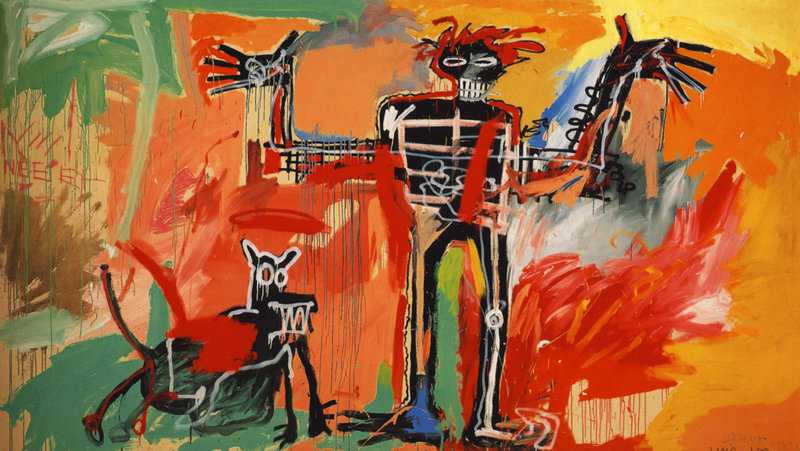 Jm Basquiat Boy And Dog In A Johnnypump 1982 museum quality