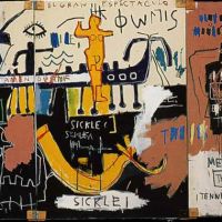 Jm Basquiat History Of The Black People - 1983 Hand Painted Reproduction