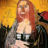 Jm Basquiat Mona Lisa 1983 Hand Painted Reproduction
