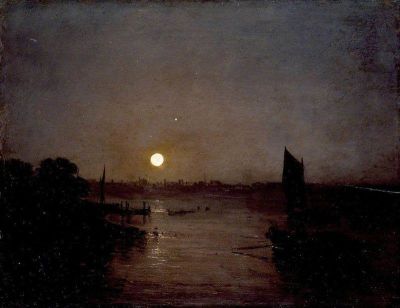 art oil painting reproduction of  Jmw Turner Moonlight A Study At Millbank museum quality handmade