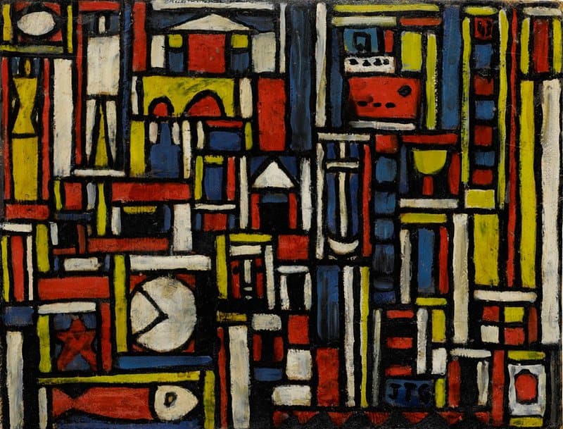 Joaqu N Torres-garc A Constructivo A Cinco Tonos 1943 museum quality