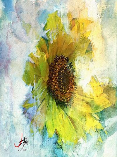 art oil painting reproduction of  Joern Mcart. Sunflower museum quality handmade