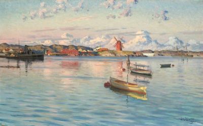 art oil painting reproduction of  Johan Ericson Summer Motif From Marstrand museum quality handmade