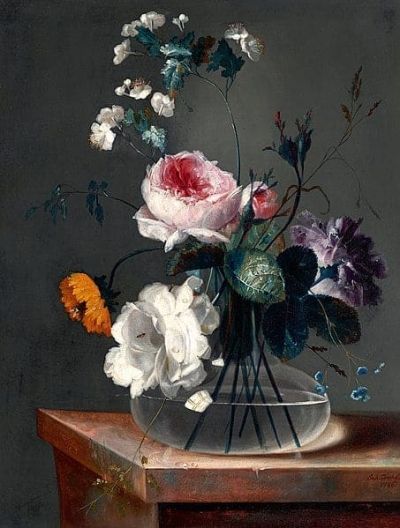 art oil painting reproduction of  Johann Baptist Drechsler Blumenstillleben 1786 museum quality handmade