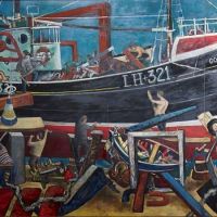 John Bellany The Boat Builders 1962