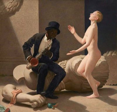 art oil painting reproduction of  John Bulloch Souter The Breakdown museum quality handmade