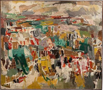 art oil painting reproduction of  John Day Billboard Landscape 1961 museum quality handmade