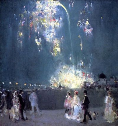 art oil painting reproduction of  John Duncan Fergusson Dieppe Night museum quality handmade