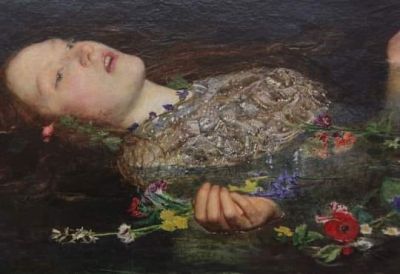art oil painting reproduction of  John Everett Millais Ophelia 1851-1852 - Detail museum quality handmade