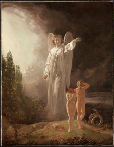 art oil painting reproduction of  John Faed Expulsion Of Adam And Eve museum quality handmade